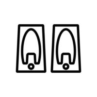 vetor de ícone de coluna de áudio. ilustração de símbolo de contorno isolado