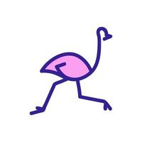 vetor de ícone de avestruz. ilustração de símbolo de contorno isolado