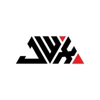 design de logotipo de letra de triângulo jwx com forma de triângulo. monograma de design de logotipo de triângulo jwx. modelo de logotipo de vetor de triângulo jwx com cor vermelha. logotipo triangular jwx logotipo simples, elegante e luxuoso. jwx