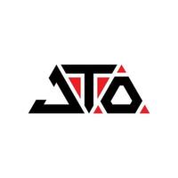 jto design de logotipo de letra triângulo com forma de triângulo. monograma de design de logotipo de triângulo jto. modelo de logotipo de vetor jto triângulo com cor vermelha. jto logotipo triangular logotipo simples, elegante e luxuoso. jto