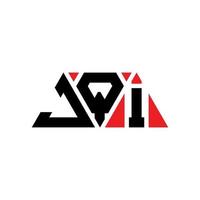 design de logotipo de letra de triângulo jqi com forma de triângulo. monograma de design de logotipo de triângulo jqi. modelo de logotipo de vetor de triângulo jqi com cor vermelha. logotipo triangular jqi logotipo simples, elegante e luxuoso. jqi