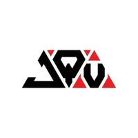 design de logotipo de letra de triângulo jqv com forma de triângulo. monograma de design de logotipo de triângulo jqv. modelo de logotipo de vetor de triângulo jqv com cor vermelha. logotipo triangular jqv logotipo simples, elegante e luxuoso. jqv