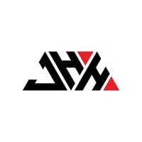 design de logotipo de letra triângulo jhh com forma de triângulo. monograma de design de logotipo de triângulo jhh. modelo de logotipo de vetor jhh triângulo com cor vermelha. jhh logotipo triangular logotipo simples, elegante e luxuoso. jhh