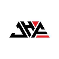 design de logotipo de letra de triângulo jhf com forma de triângulo. monograma de design de logotipo de triângulo jhf. modelo de logotipo de vetor jhf triângulo com cor vermelha. logotipo triangular jhf logotipo simples, elegante e luxuoso. jhf