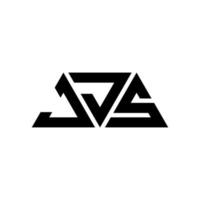 design de logotipo de letra de triângulo jjs com forma de triângulo. monograma de design de logotipo de triângulo jjs. modelo de logotipo de vetor de triângulo jjs com cor vermelha. jjs logotipo triangular logotipo simples, elegante e luxuoso. jjs