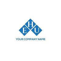 design de logotipo de carta ehu em fundo branco. conceito de logotipo de letra de iniciais criativas ehu. design de letras ehu. vetor