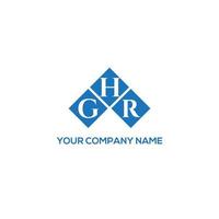 design de logotipo de carta ghr em fundo branco. conceito de logotipo de carta de iniciais criativas ghr. design de letra ghr. vetor