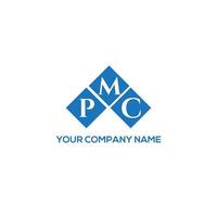 design de logotipo de carta pmc em fundo branco. conceito de logotipo de letra de iniciais criativas pmc. design de letra pmc. vetor