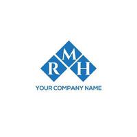 design de logotipo de carta rmh em fundo branco. conceito de logotipo de letra de iniciais criativas rmh. design de letra rmh. vetor