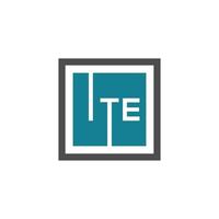 ite design de logotipo de carta em fundo branco. conceito de logotipo de letra de iniciais criativas ite. ite design de letras. vetor