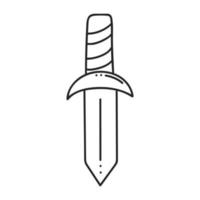 ilustração de doodle simples de faca vetor