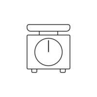 ilustração vetorial de ícone de linha de balança de cozinha vetor