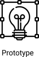 ícone de linha de lâmpada de ideia criativa isolado no fundo branco vetor