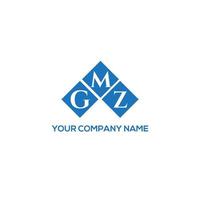 design de logotipo de carta gmz em fundo branco. conceito de logotipo de carta de iniciais criativas gmz. design de letra gmz. vetor
