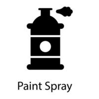 ícone de glifo de spray de pintura isolado no fundo branco vetor