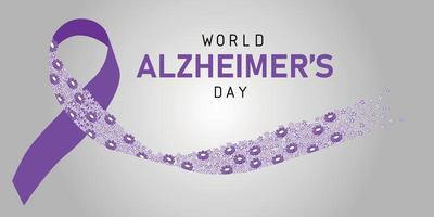 banner do dia mundial de alzheimer vetor