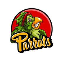 emblema de esportes papagaio vetor