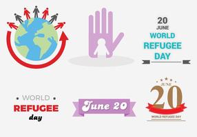 Vetor livre do dia dos refugiados