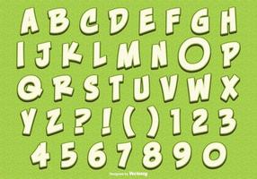 Conjunto de alfabeto bonito estilo limão
