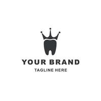 logotipo dental e coroa vetor