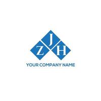 design de logotipo de carta zjh em fundo branco. conceito de logotipo de letra de iniciais criativas zjh. design de letra zjh. vetor