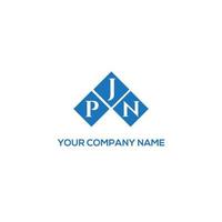 design de logotipo de carta pjn em fundo branco. conceito de logotipo de letra de iniciais criativas pjn. design de letra pjn. vetor