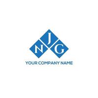 design de logotipo de carta njg em fundo branco. conceito de logotipo de letra de iniciais criativas njg. design de letra njg. vetor