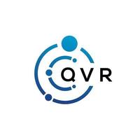 design de logotipo de tecnologia de letra qvr em fundo branco. iniciais criativas qvr carta-lo conceito de logotipo. design de letra qvr. vetor