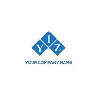 conceito de logotipo de letra de iniciais criativas yiz. yiz carta design.yiz design de logotipo de carta em fundo branco. conceito de logotipo de letra de iniciais criativas yiz. design de letra yiz. vetor