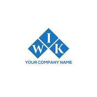 design de logotipo de carta wik em fundo branco. conceito de logotipo de letra de iniciais criativas wik. design de letra wik. vetor