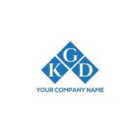 kgd carta logotipo design em fundo branco. conceito de logotipo de letra de iniciais criativas kgd. desenho de letras kgd. vetor