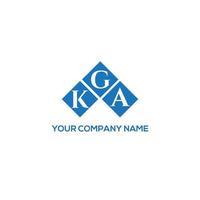 KGA design de logotipo de carta em fundo branco. KGA conceito de logotipo de letra de iniciais criativas. desenho de letras kga. vetor