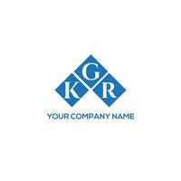 design de logotipo de carta kgr em fundo branco. conceito de logotipo de letra de iniciais criativas kgr. desenho de letras kgr. vetor