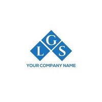 design de logotipo de letra lgs em fundo branco. conceito de logotipo de letra de iniciais criativas lgs. design de letra lgs. vetor