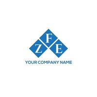 design de logotipo de letra zfe em fundo branco. conceito de logotipo de letra de iniciais criativas zfe. design de letra zfe. vetor