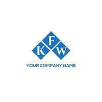 design de logotipo de letra kfw em fundo branco. conceito de logotipo de letra de iniciais criativas kfw. design de letra kfw. vetor