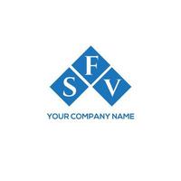 design de logotipo de carta sfv em fundo branco. conceito de logotipo de letra de iniciais criativas sfv. design de letra sfv. vetor