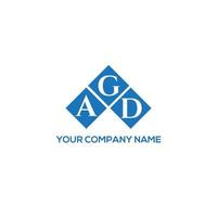 design de logotipo de carta agd em fundo branco. conceito de logotipo de carta de iniciais criativas agd. design de letra agd. vetor