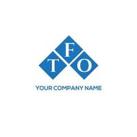 design de logotipo de carta tfo em fundo branco. conceito de logotipo de letra de iniciais criativas tfo. design de letra tfo. vetor