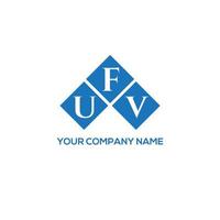 design de logotipo de carta ufv em fundo branco. conceito de logotipo de letra de iniciais criativas ufv. design de letras ufv. vetor