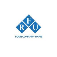 design de logotipo de carta fru em fundo branco. conceito de logotipo de letra de iniciais criativas fru. design de letra fru. vetor