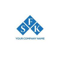 design de logotipo de carta sfk em fundo branco. conceito de logotipo de letra de iniciais criativas sfk. design de letra sfk. vetor