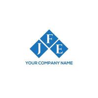 design de logotipo de carta jfe em fundo branco. conceito de logotipo de letra de iniciais criativas jfe. design de letra jfe. vetor