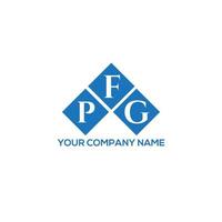 pfg carta logotipo design em fundo branco. conceito de logotipo de letra de iniciais criativas pfg. design de letra pfg. vetor