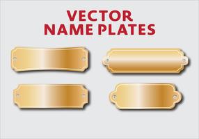 Placas de nomes de vetores