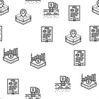padrão sem emenda de vetor de negócios de propriedade terrestre