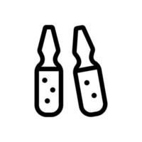 o medicamento no frasco é um vetor de ícone. ilustração de símbolo de contorno isolado