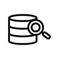 procure no banco de dados o ícone do vetor. ilustração de símbolo de contorno isolado vetor