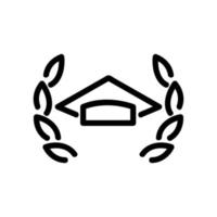 ícone de vetor de baile de academia. ilustração de símbolo de contorno isolado