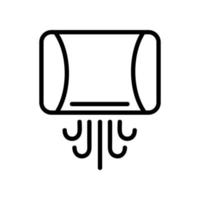 vetor de ícone de secagem à mão. ilustração de símbolo de contorno isolado